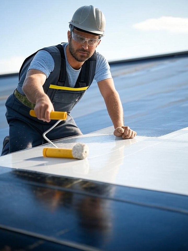 Roof Coatings flat roof installation